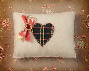 Make this tartan heart cushion