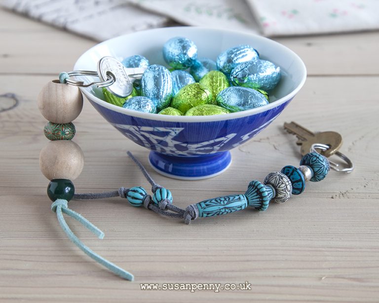 Simple beaded key rings