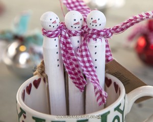 Snowman Clothes Peg Ornament CHR004